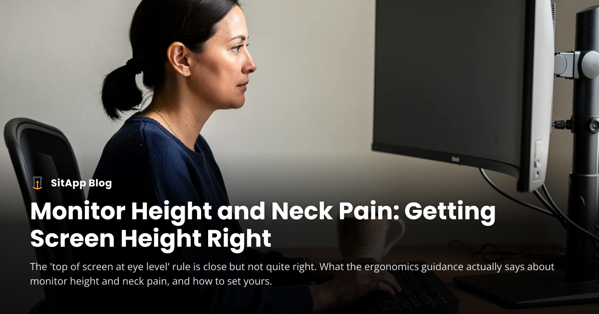 Monitor Height and Neck Pain: The Right Screen Height
