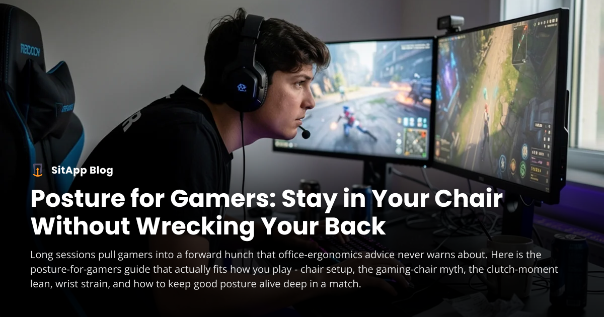 Posture for Gamers: Sit Without Wrecking Your Back
