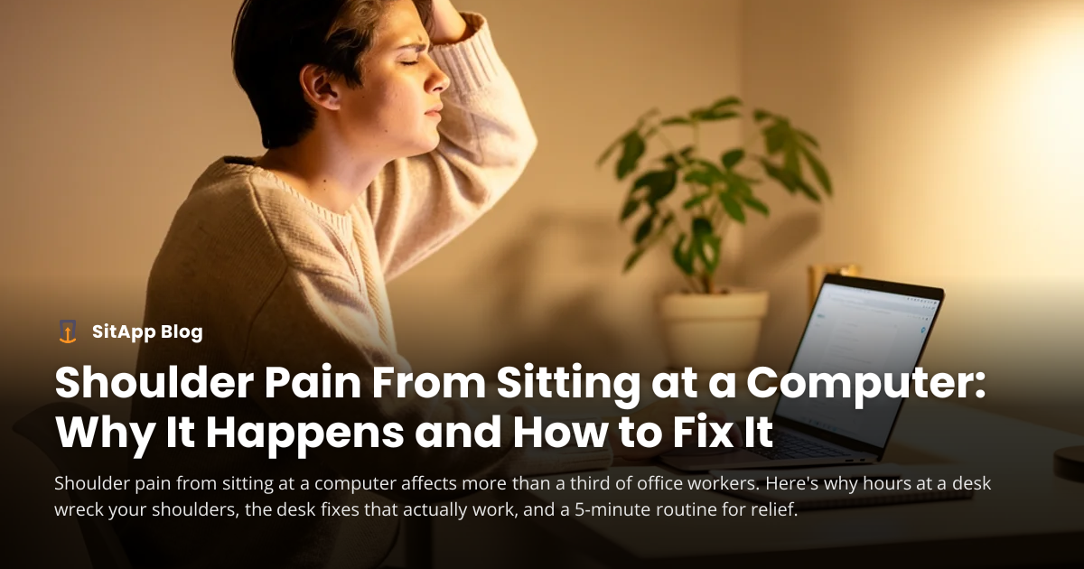 Shoulder Pain From Sitting at a Computer: Causes + Fixes (2026)